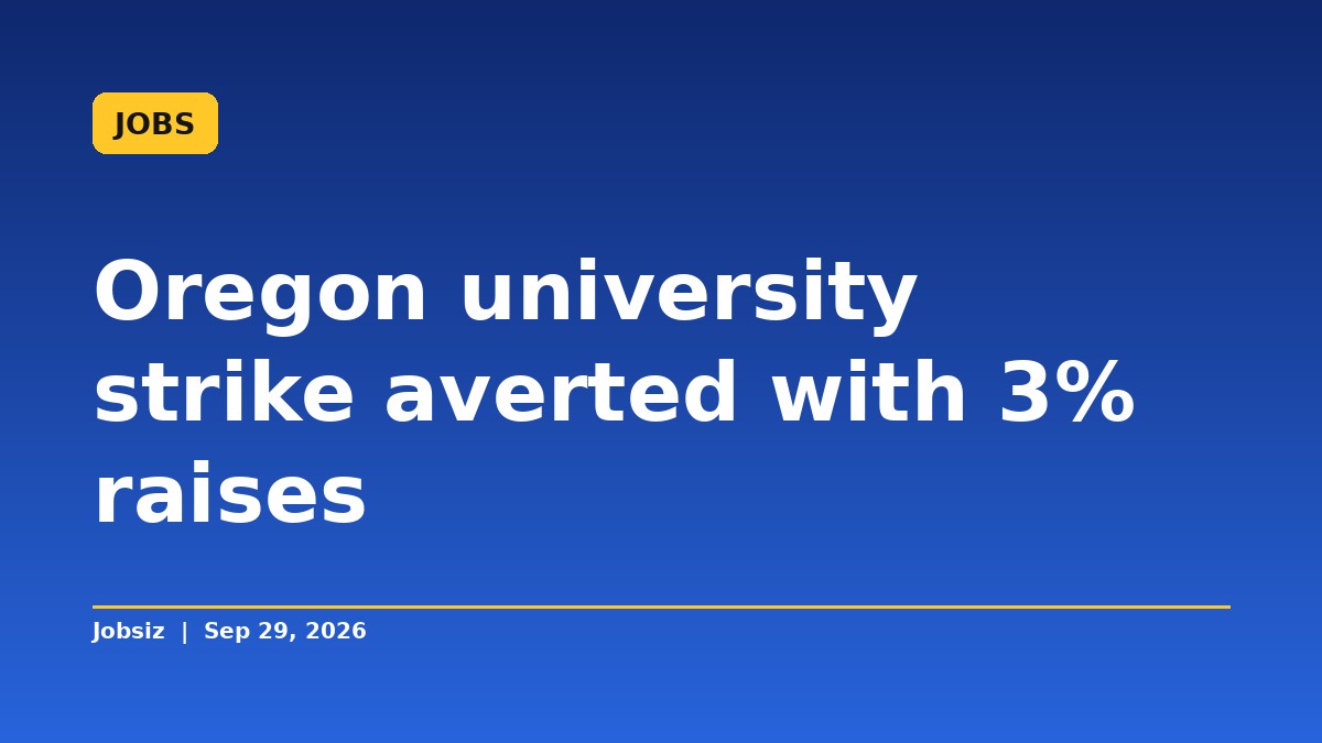 Oregon University Strike Averted as SEIU 503 Wins 3% Raises