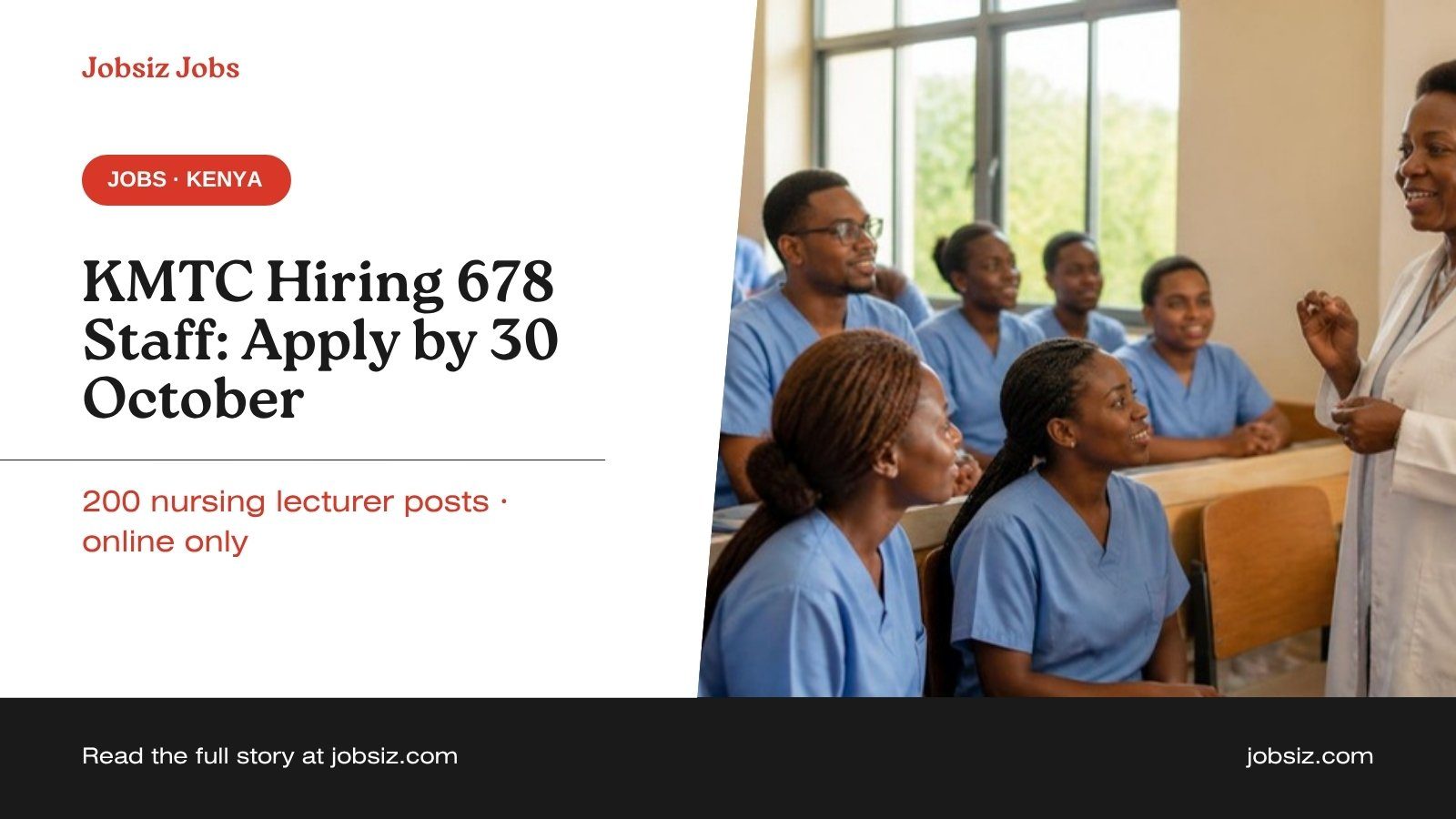 KMTC Jobs 2026: 678 Vacancies, Grades and How to Apply by 30 Oct