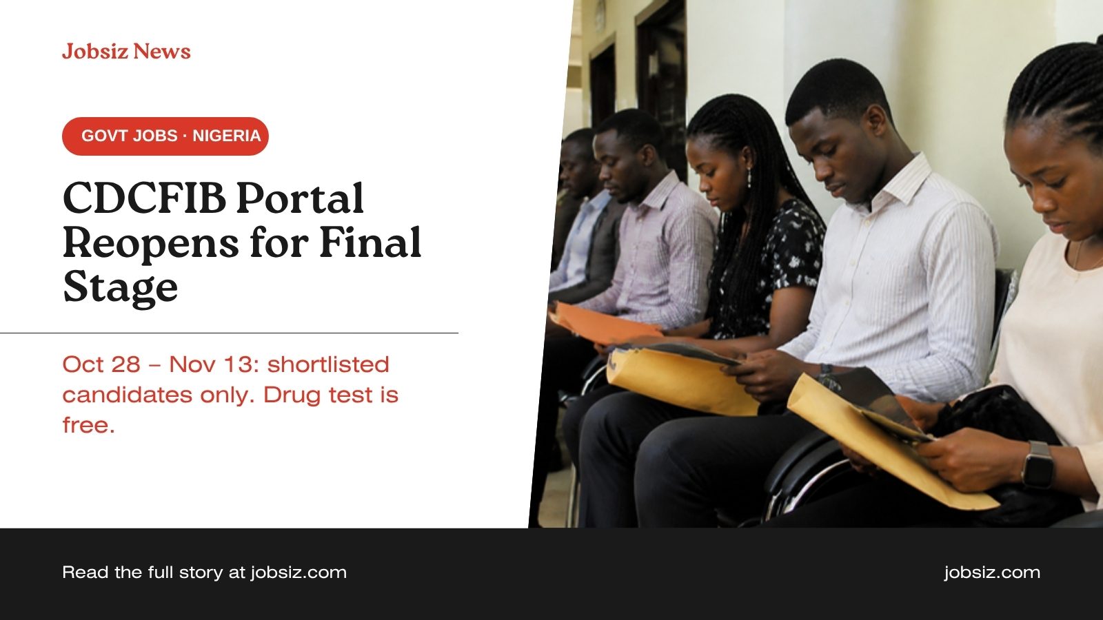 CDCFIB Recruitment Portal Reopens 28 Oct–13 Nov 2026: Who It’s For and What to Do