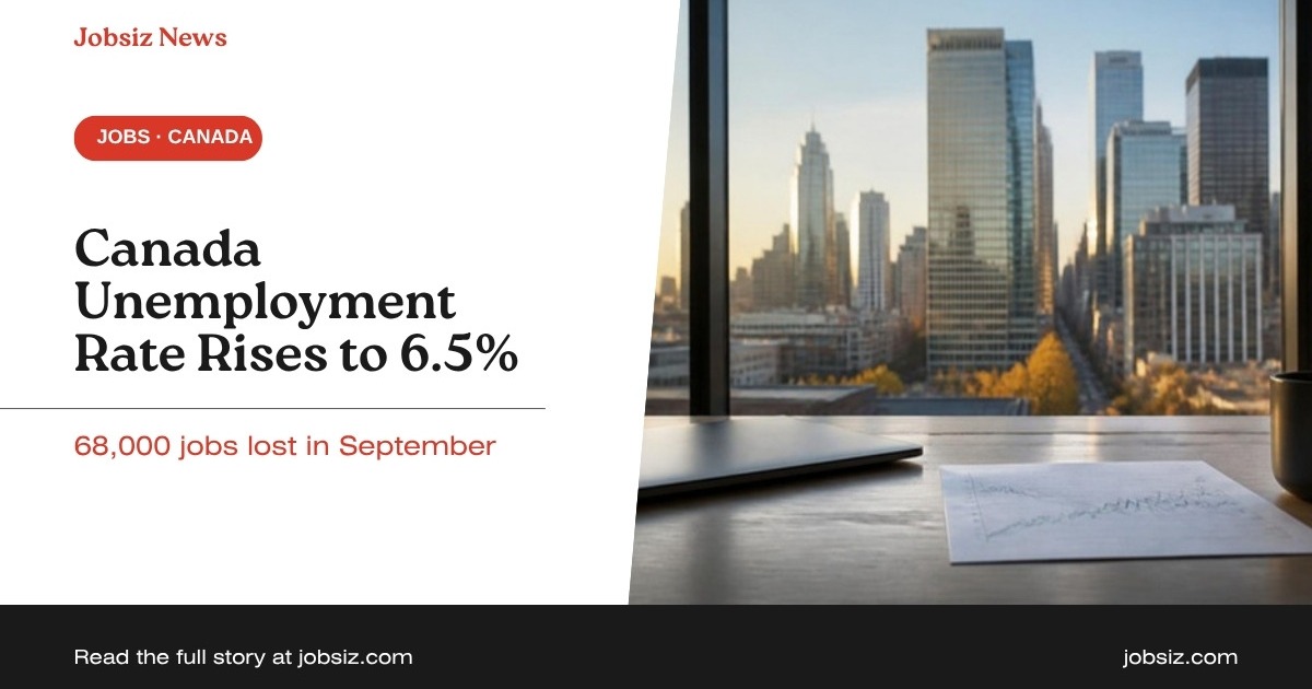 Canada Unemployment Rate September 2026 Rises to 6.5%